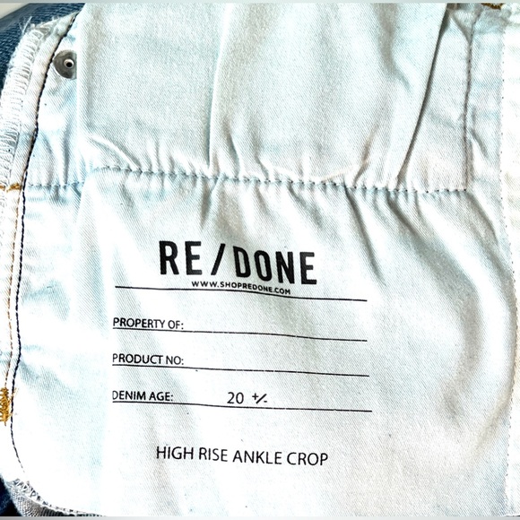 RE/DONE Dusty Destroy High-Rise Ankle Crop Jeans - Picture 13 of 13